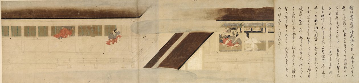 Illustrierte Geschichte des Heiji-Bürgerkriegs Der kaiserliche Besuch in Rokuhara 7 Schriftrollen, 13. Jahrhundert von Unbekannt