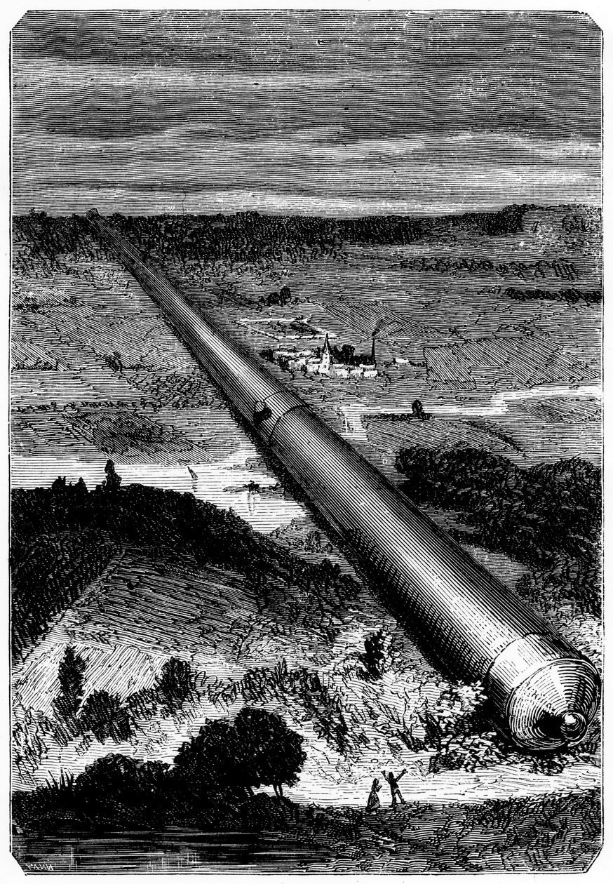 Illustration aus De la Terre à la Lune von Jules Verne, 1865 von Unbekannt