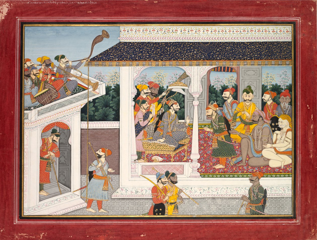 Illustration zum zehnten und elften Buch der Purana, um 1830 von Unbekannt