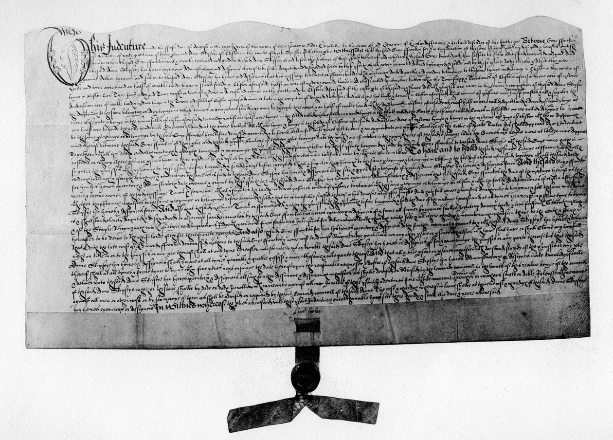 Kaufvertrag für Land, unterzeichnet von Guy Fawkes, frühes 17. Jahrhundert von Unbekannt