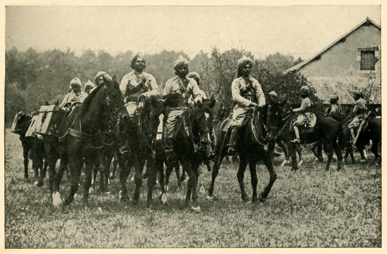 Indische Soldaten an der Front, Erster Weltkrieg, 1914, ca. 1920 von Unbekannt