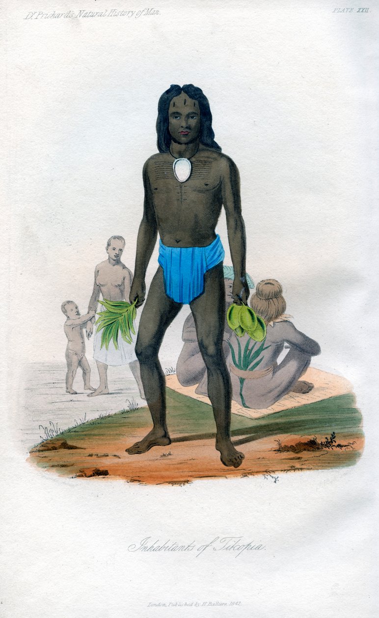 Einwohner von Tikopia, 1848 von Unbekannt