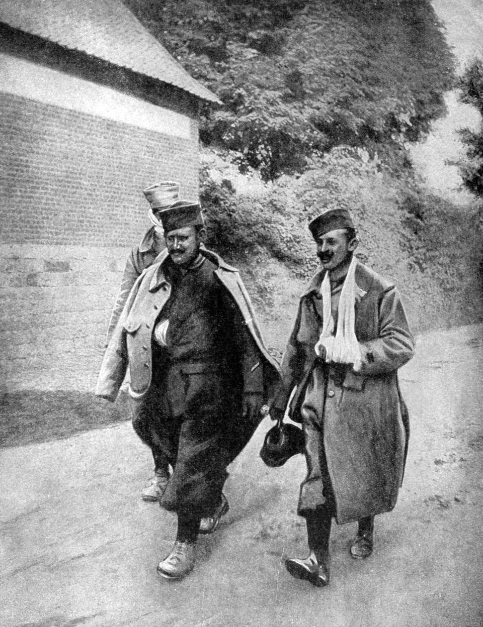 Verletzte französische Soldaten, Arras, Frankreich, Erster Weltkrieg, 1915 von Unbekannt