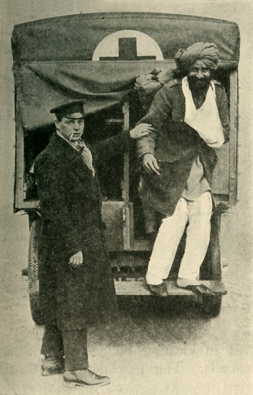 Verletzter indischer Soldat, Erster Weltkrieg, 1914, ca. 1920 von Unbekannt