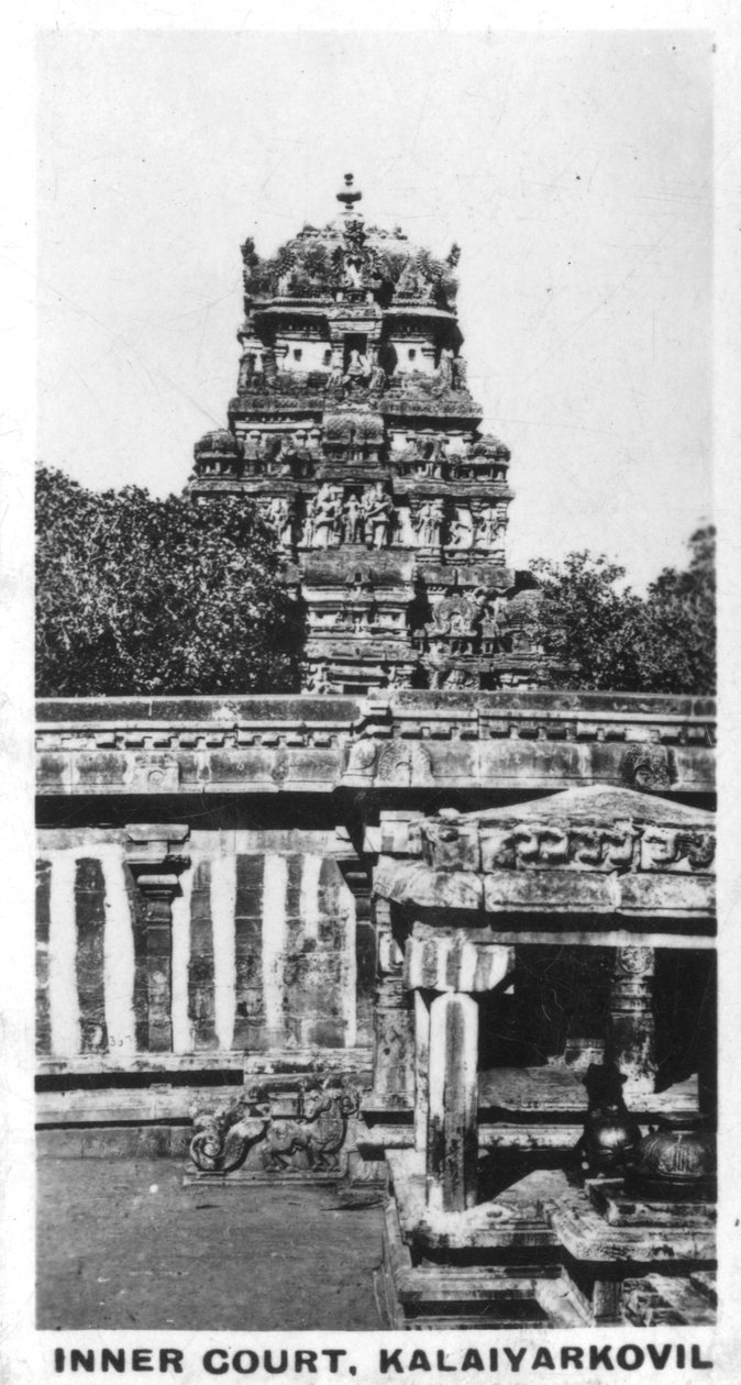 Innerer Hof, Kalaiyarkovil, Indien, ca. 1925 von Unbekannt