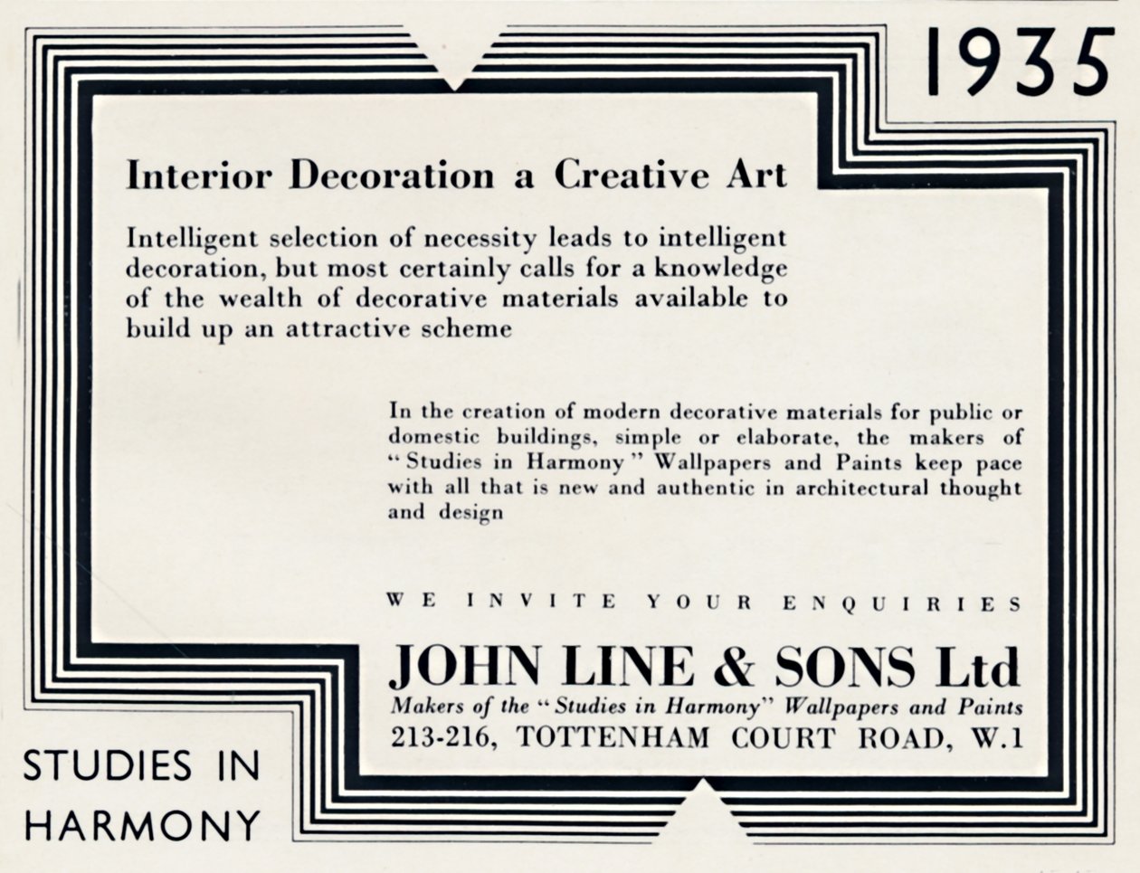 Innendekoration eine kreative Kunst - John Line & Sons Ltd, 1935 von Unbekannt