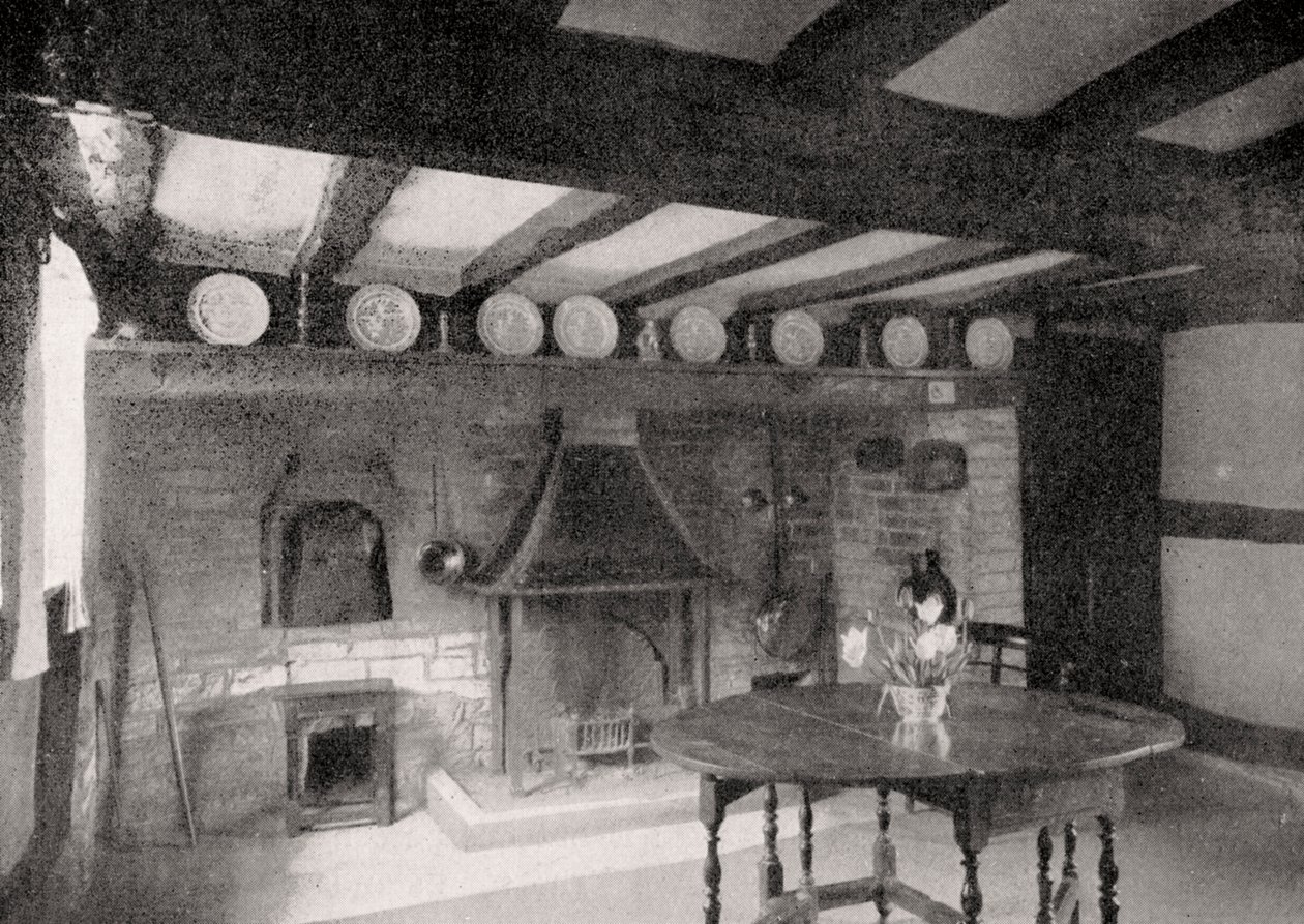 Innenraum von Anne Hathaways Cottage, Stratford-upon-Avon, Warwickshire, England, 1924-1926 von Unbekannt