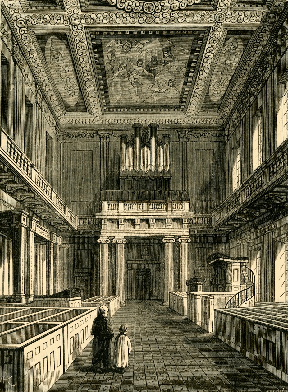 Innenraum der Chapel Royal Banqueting House, Whitehall, 1881 von Unbekannt