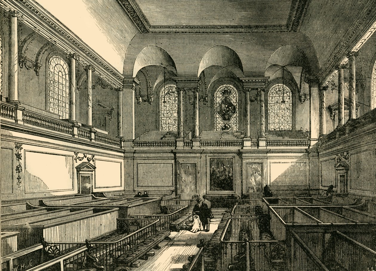 Innenraum der Kapelle des Findelhauses, um 1876 von Unbekannt