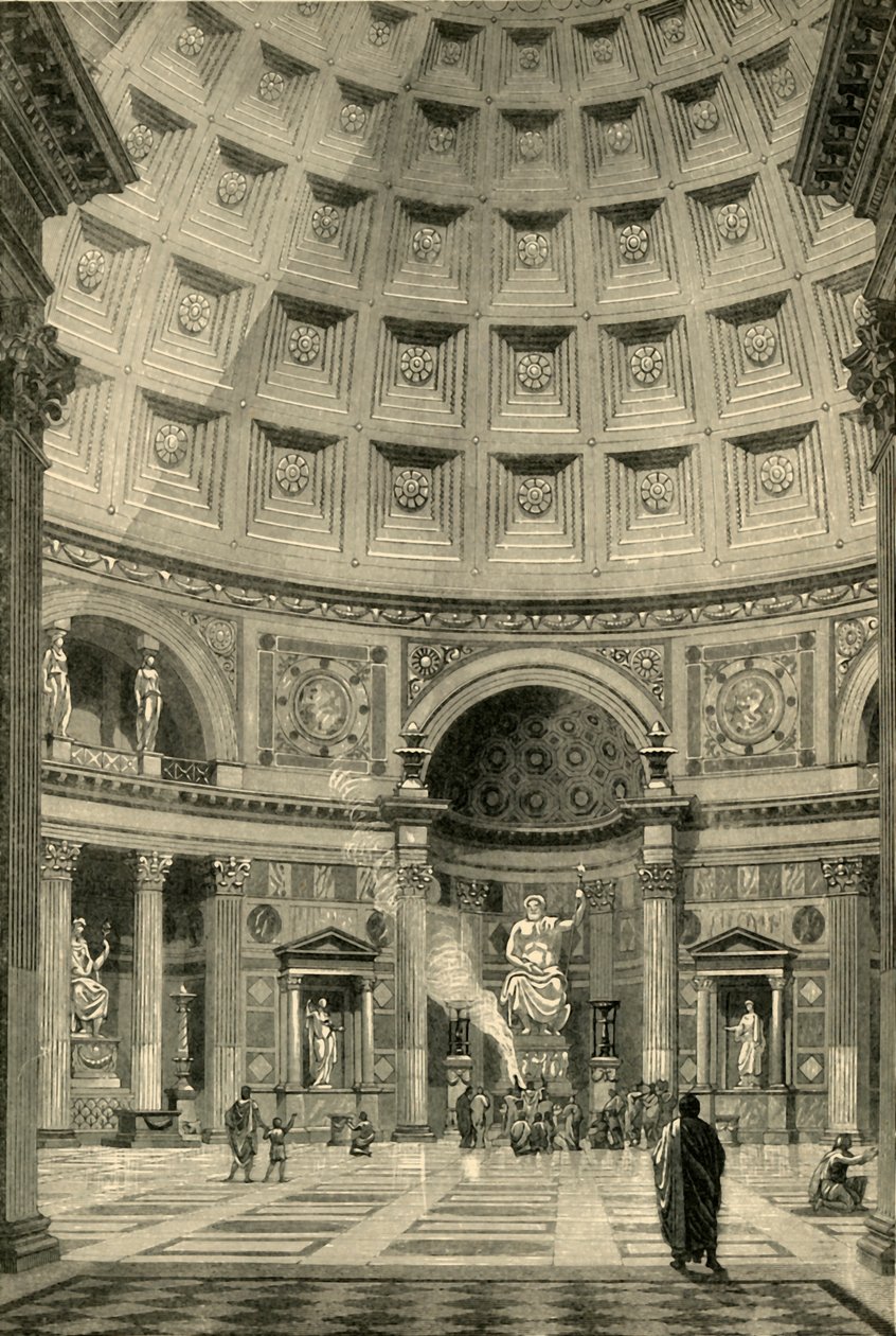 Innenraum des Pantheons in Rom restauriert, 1890 von Unbekannt