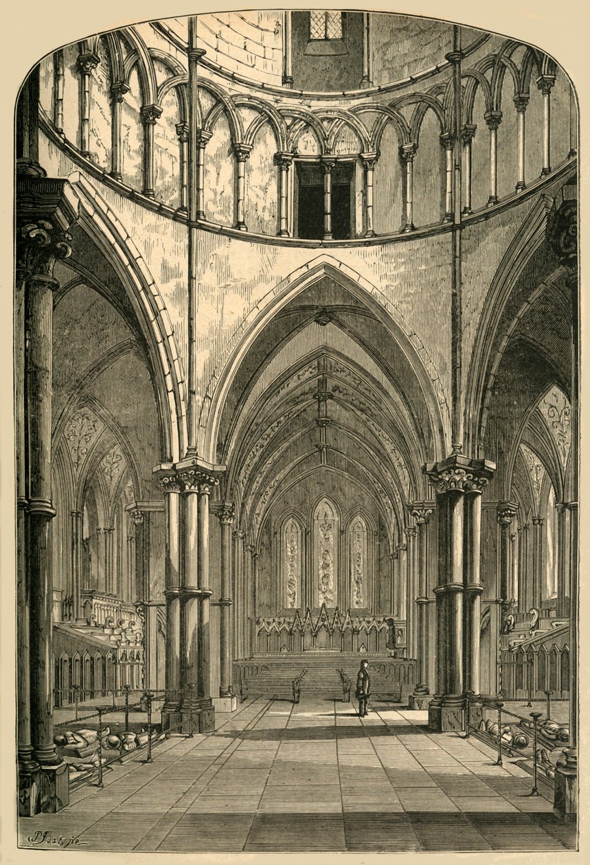 Innenraum der Temple Church, 1870, 1897 von Unbekannt