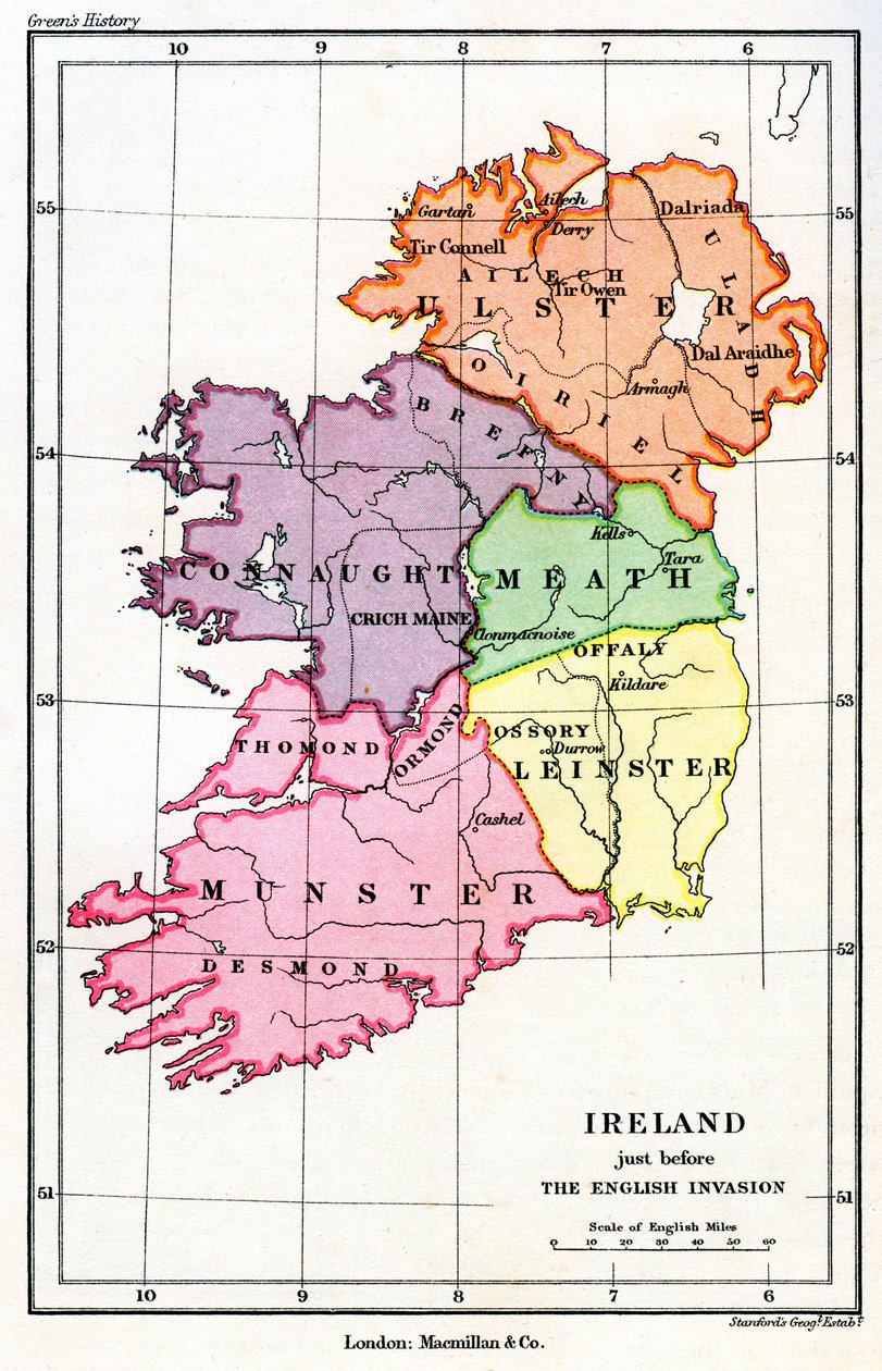 Irland kurz vor der englischen normannischen Invasion, 1169, 1893 von Unbekannt