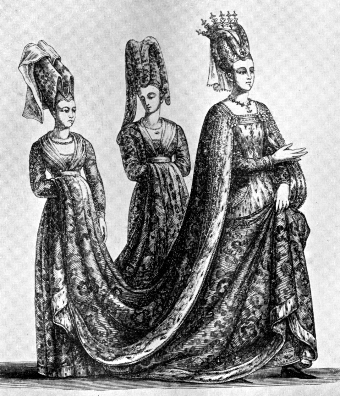 Isabella von Bayern mit gegabeltem Kopfschmuck von Unbekannt