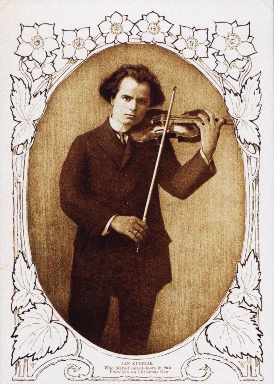 Jan Kubelik spielt am Heiligabend in San Francisco, 1912 von Unbekannt