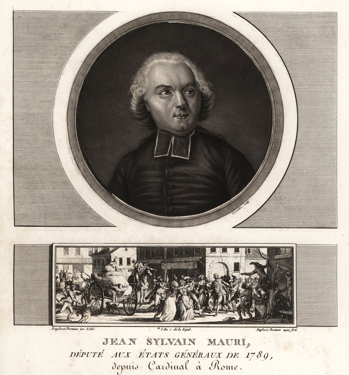 Jean-Sylvain Mauri oder Jean-Sifrein Maury (1746-1817), französischer Kardinal, Erzbischof und Bischof von Montefiascone von Unbekannt