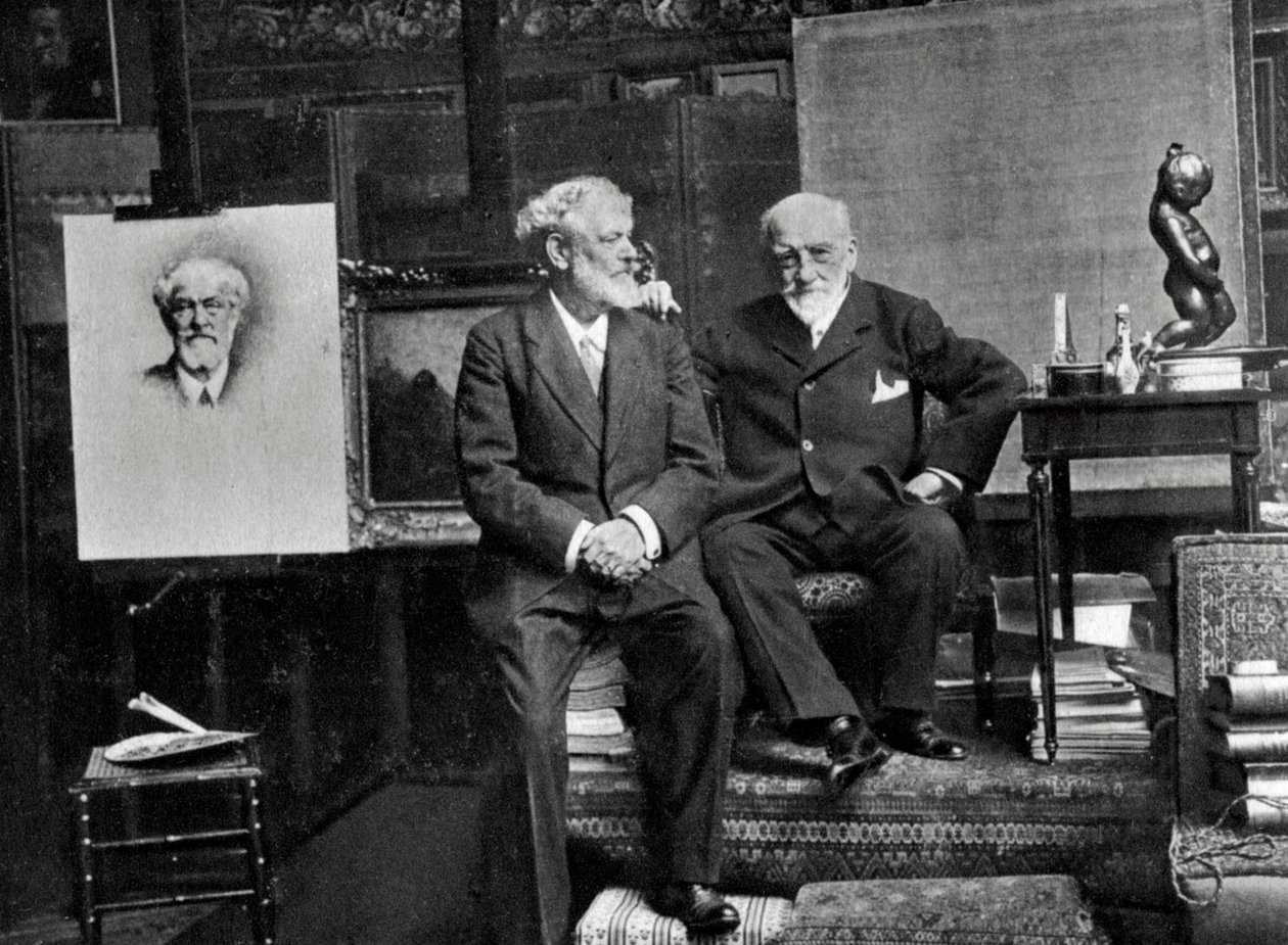 Jean Richepin, französischer Dichter, Dramatiker und Romanautor, und Leon Bonnat, französischer Künstler von Unbekannt
