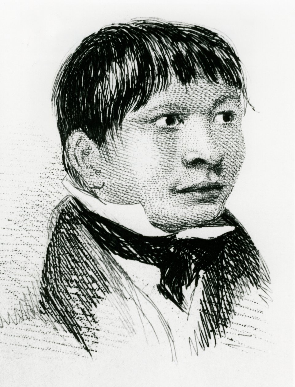 Jemmy Button, der von der Fitzroy-Expedition adoptierte Feuerländer, wie er 1833 erschien, 1839 von Unbekannt