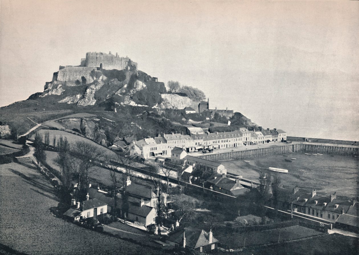 Jersey - Gorey und Mont Orgueil Castle, 1895 von Unbekannt
