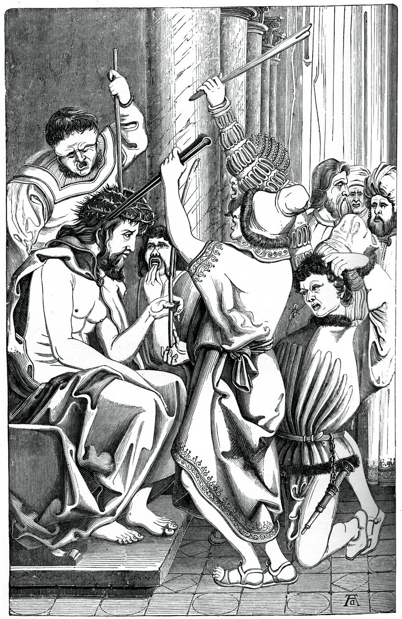 Jesus mit Dornenkrone, 1870 von Unbekannt