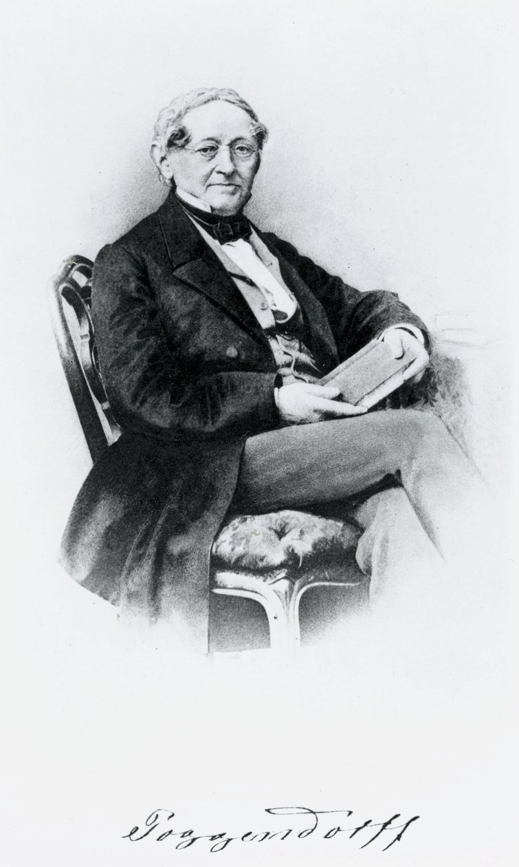 Johann Christian Poggendorf, deutscher Physiker, Mitte des 19. Jahrhunderts von Unbekannt