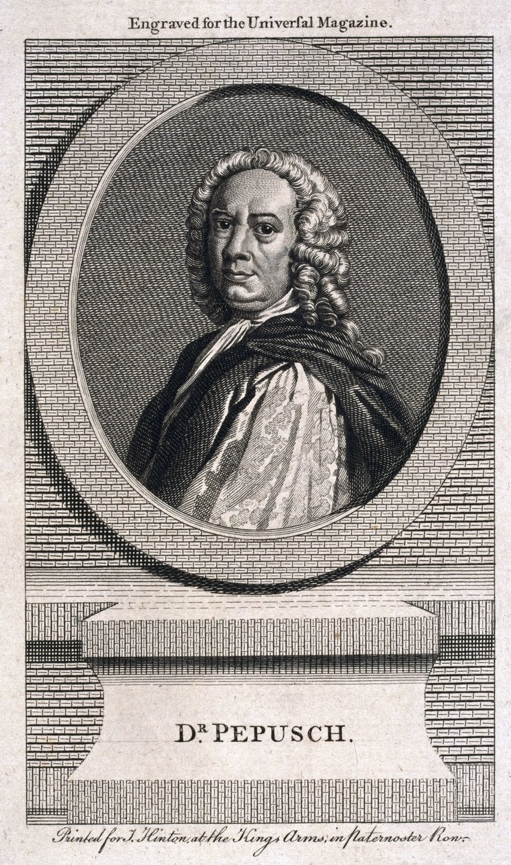 Johann Christoph Pepusch, deutscher Komponist und Musiktheoretiker, ca. 1725 von Unbekannt
