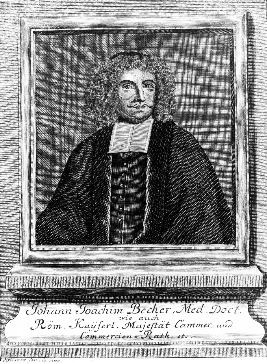 Johann Joachim Becher, deutscher Arzt und Chemiker, ca. 1670er Jahre von Unbekannt