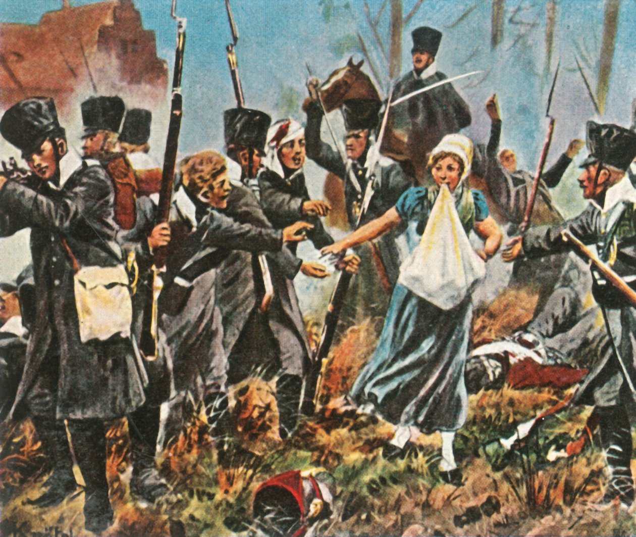 Johanna Stegen bei den Kämpfen in Lüneburg, 2. April 1813, 1936 von Unbekannt