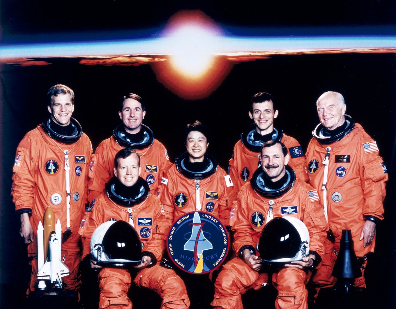 John Glenn und Crew, Juni 1998 von Unbekannt