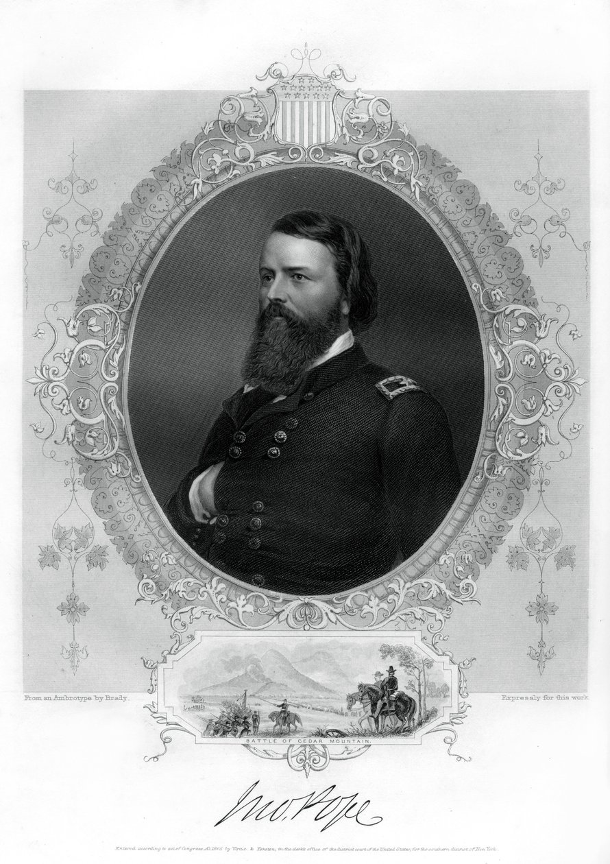 John Pope, Unionsgeneral im amerikanischen Bürgerkrieg, 1862-1867 von Unbekannt