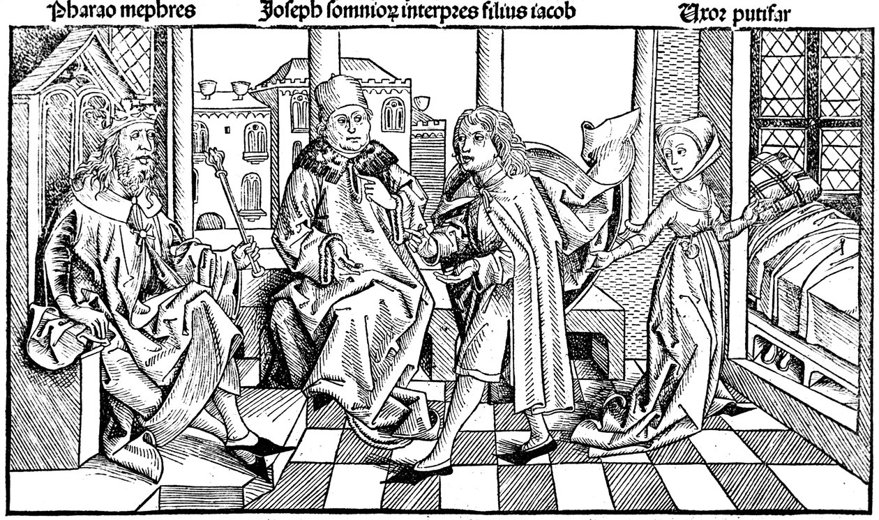 Joseph deutet den Traum des Pharao, 1493 von Unbekannt