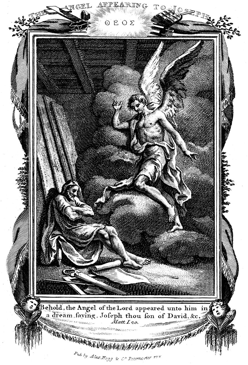 Josephs Traum: Siehe, der Engel des Herrn erschien ihm im Traum, 1804 von Unbekannt