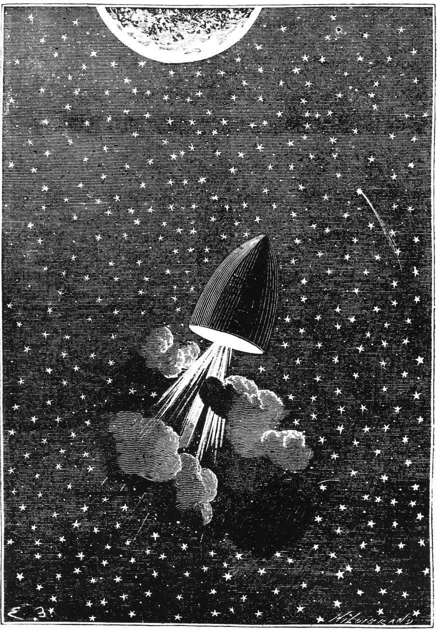 Jules Verne 1828-1905, Autour de la Lune, 1865 von Unbekannt