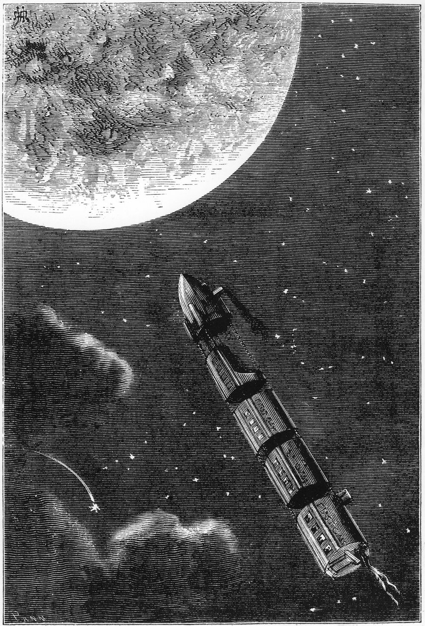 Jules Verne 1828-1905, Von der Erde zum Mond, 1865 von Unbekannt