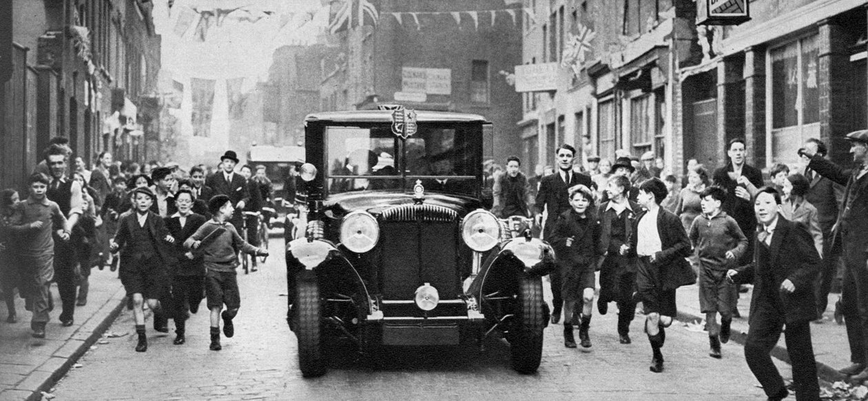 König Georgs letzter Besuch im East End, London von Unbekannt