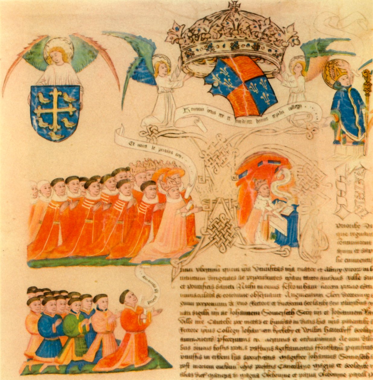 König Heinrich VI. mit Vertretern der Lords und Commons, 1446, 1947 von Unbekannt