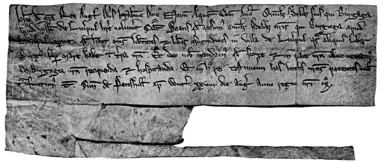 Charta von König Johann, 1207, 1910 von Unbekannt
