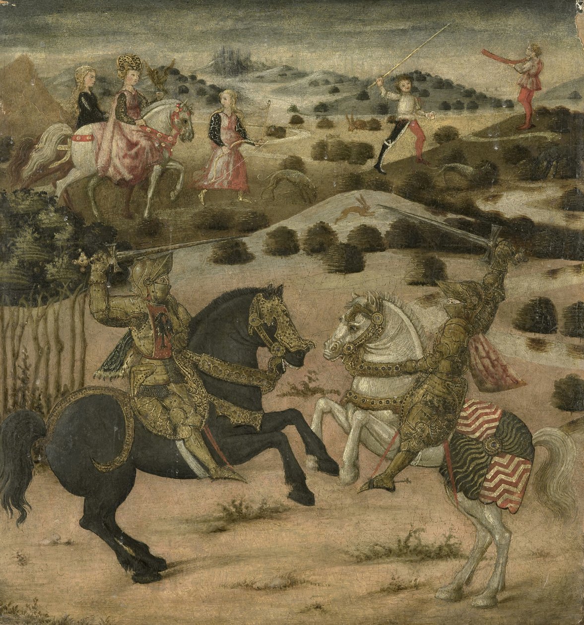 Ritterszene, 1450-1475 von Unbekannt
