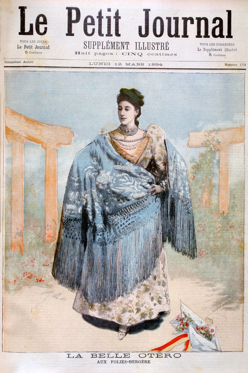 La Belle Otero, spanische Tänzerin, Schauspielerin und Kurtisane von Unbekannt