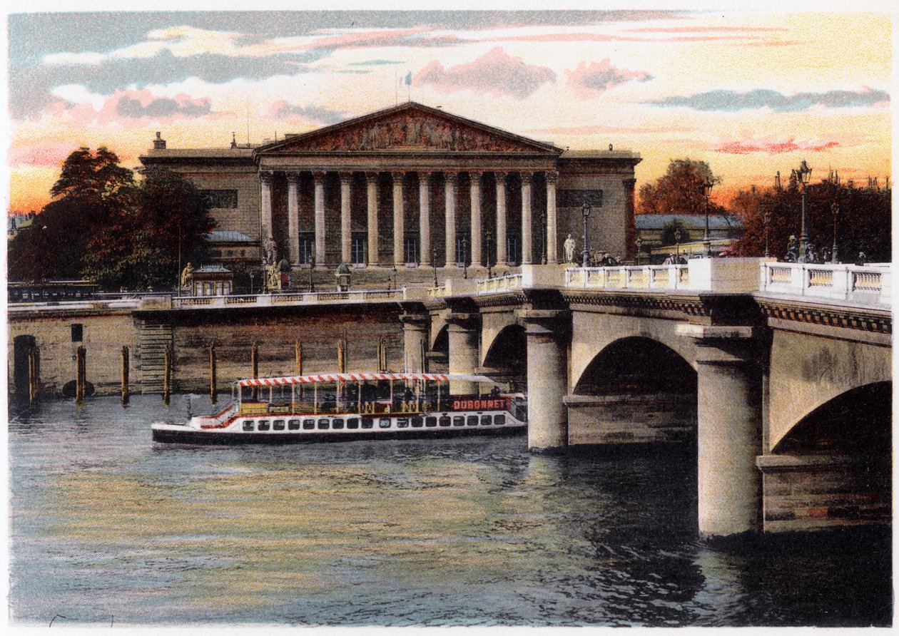 La Chambre des Députés und die Pont de la Concorde, Paris, um 1900 von Unbekannt