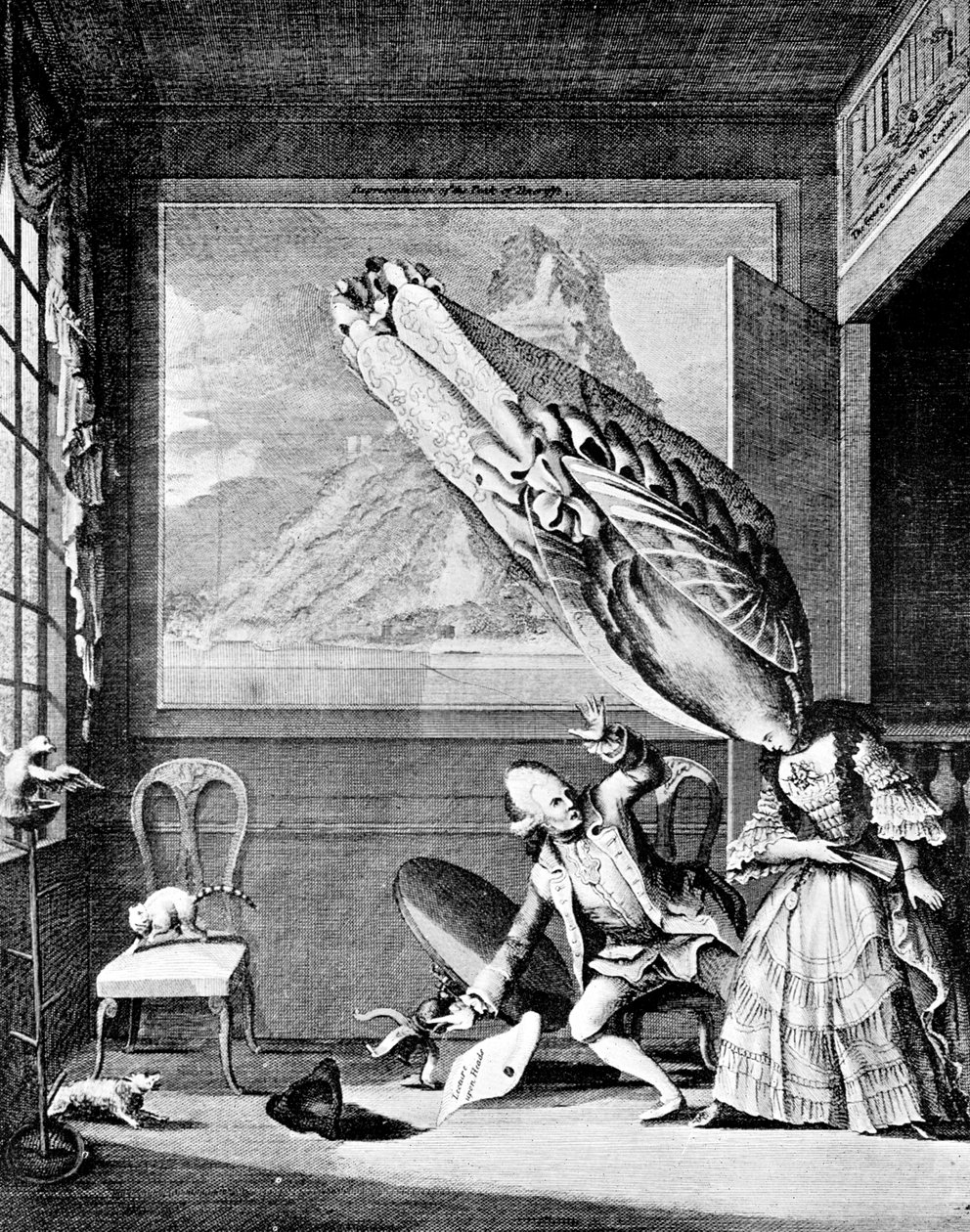 La Francoise a Londres: Die Französin in London oder Die Kopfbedeckung des Jahres 1771 von Unbekannt