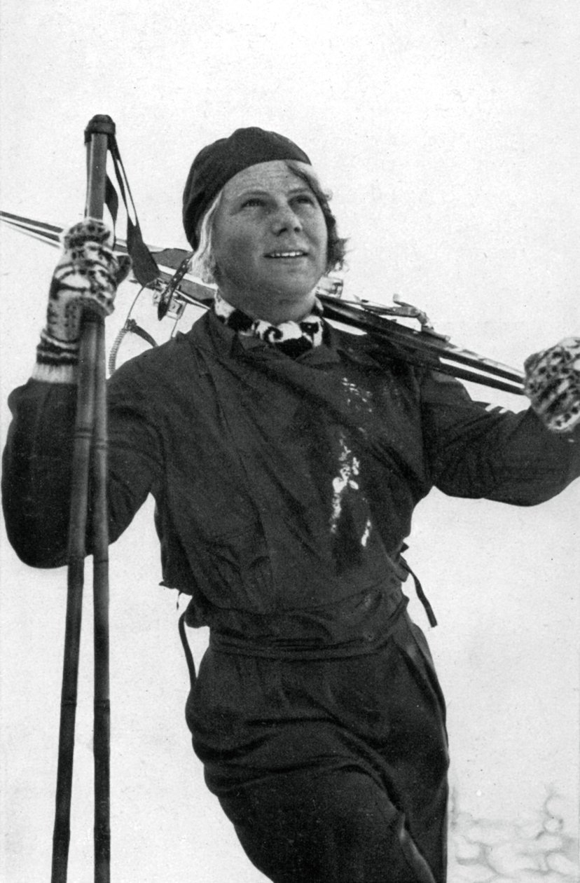 Laila Schou-Nilsen, norwegische Skifahrerin, Olympische Winterspiele, Garmisch-Partenkirchen, Deutschland, 1936 von Unbekannt