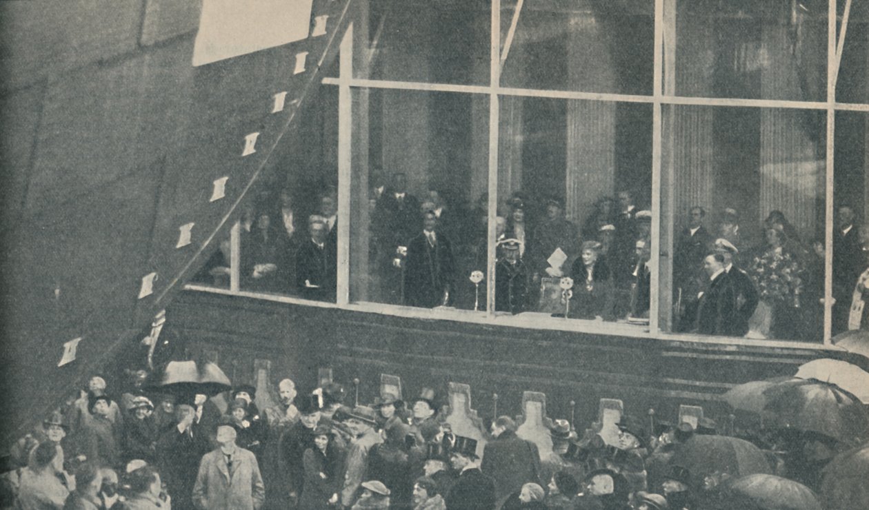 Stapellauf des neuen britischen Riesendampfers RMS Queen Mary, 26. September 1934, 1936 von Unbekannt