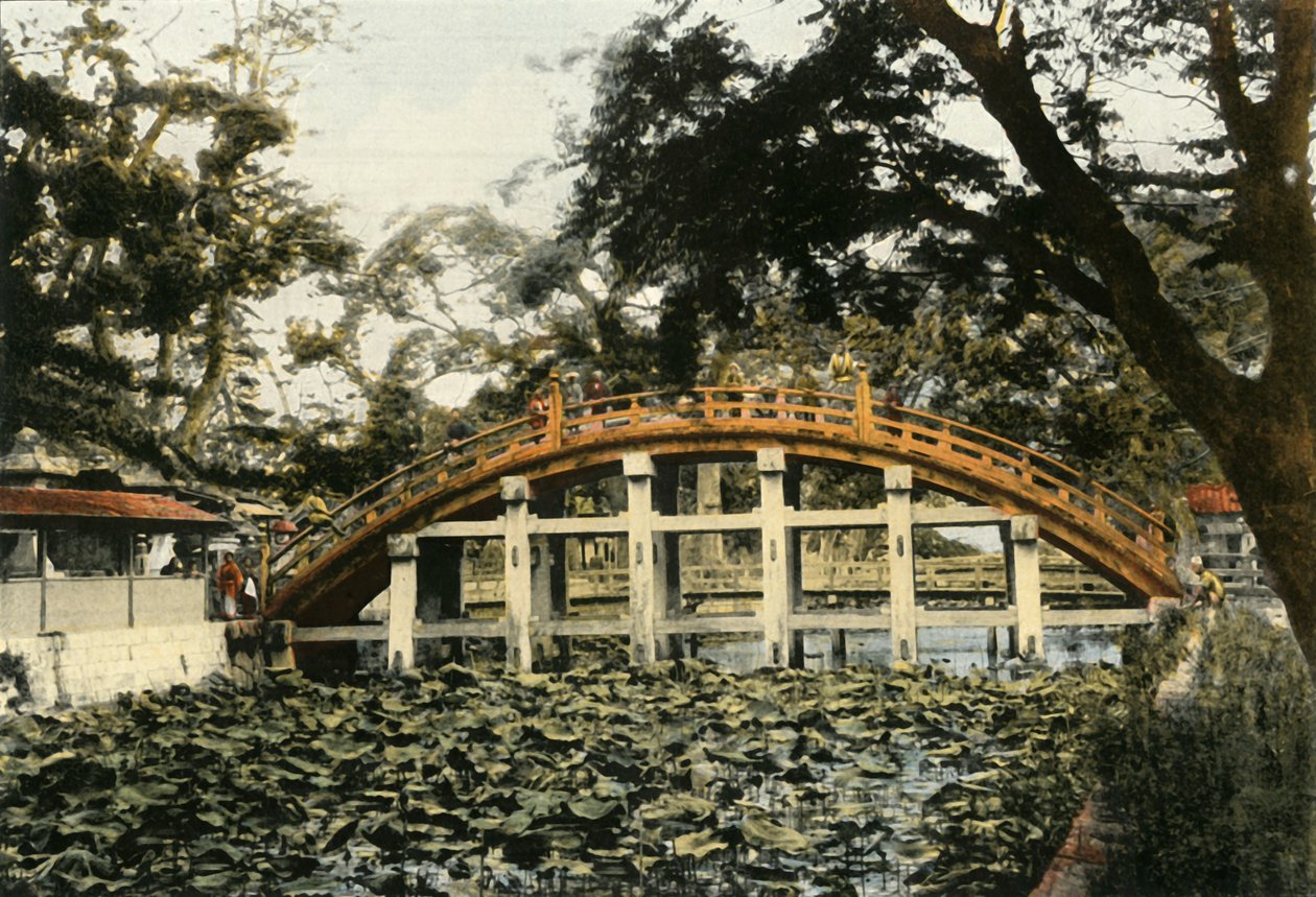 Le Pont Sumiyoshi A Osaka, Sumiyoshi-Brücke in Osaka, 1900 von Unbekannt