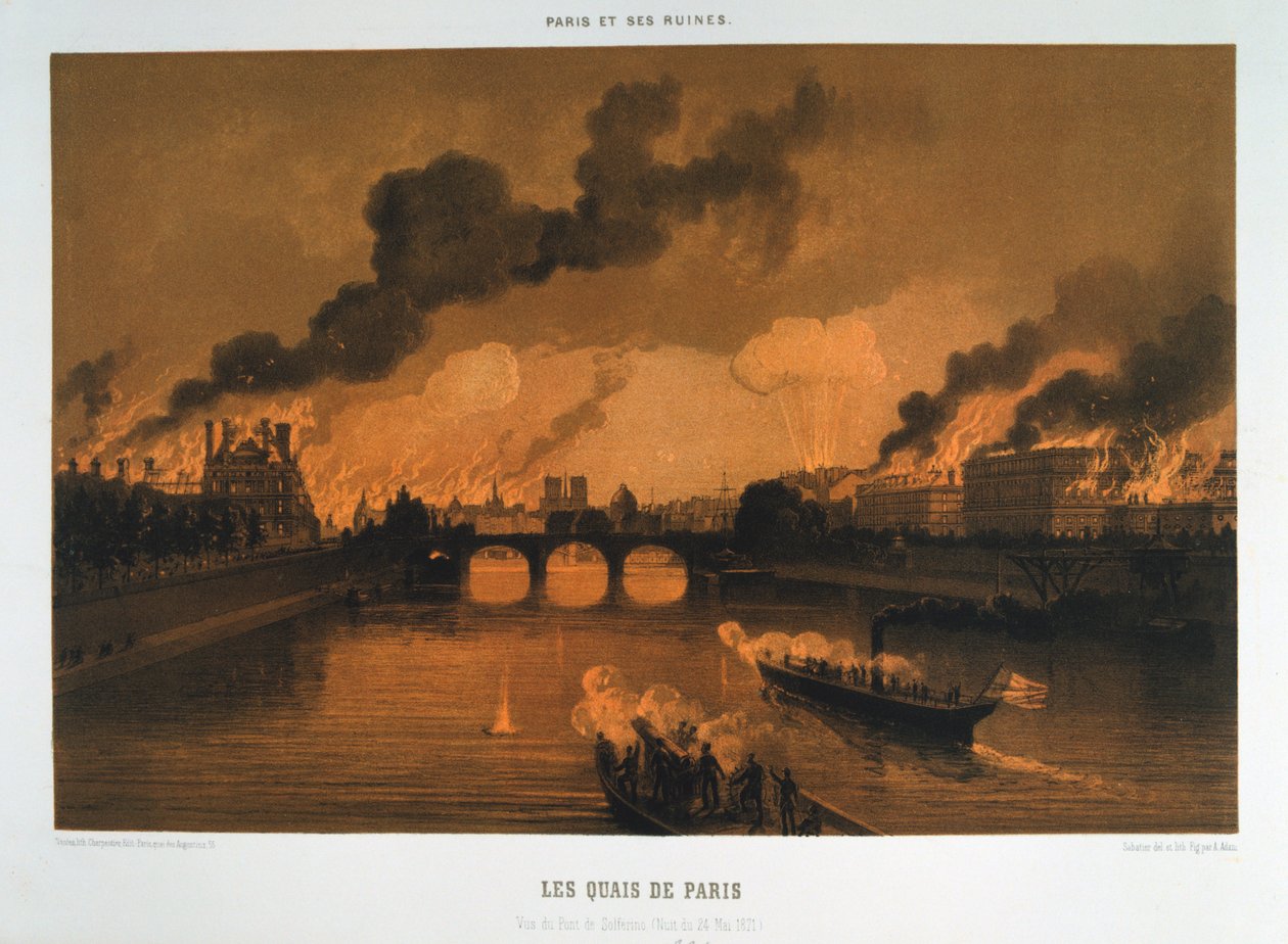 Die Kais von Paris, 24. Mai 1871 von Unbekannt