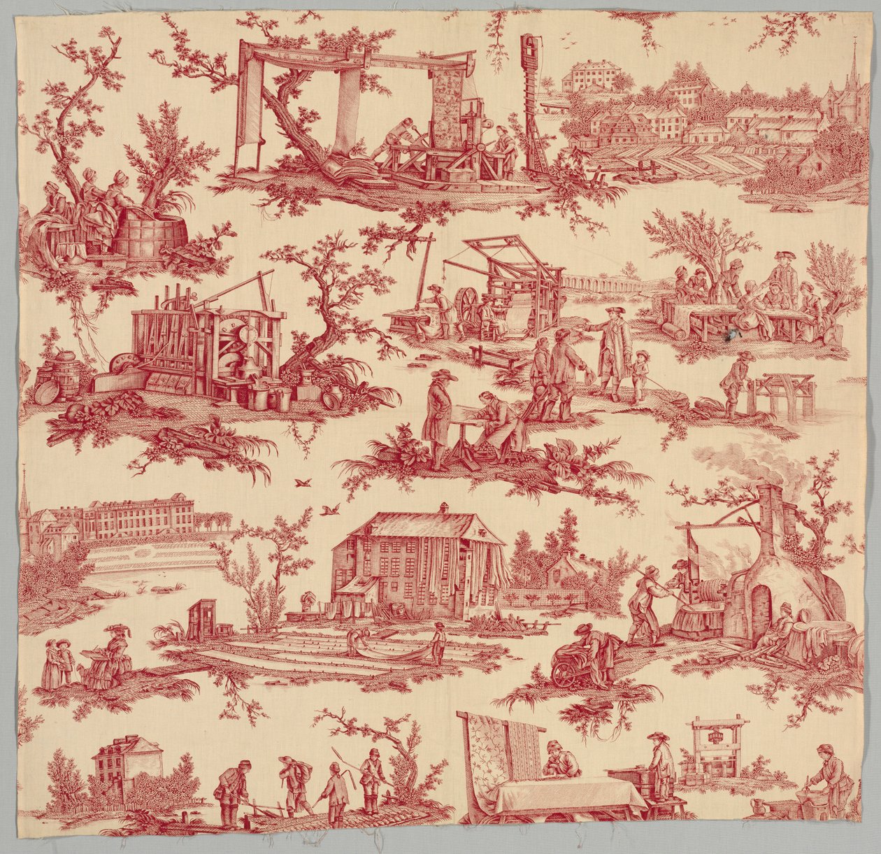 Les Travaux de la Manufacture, um 1790er von Unbekannt