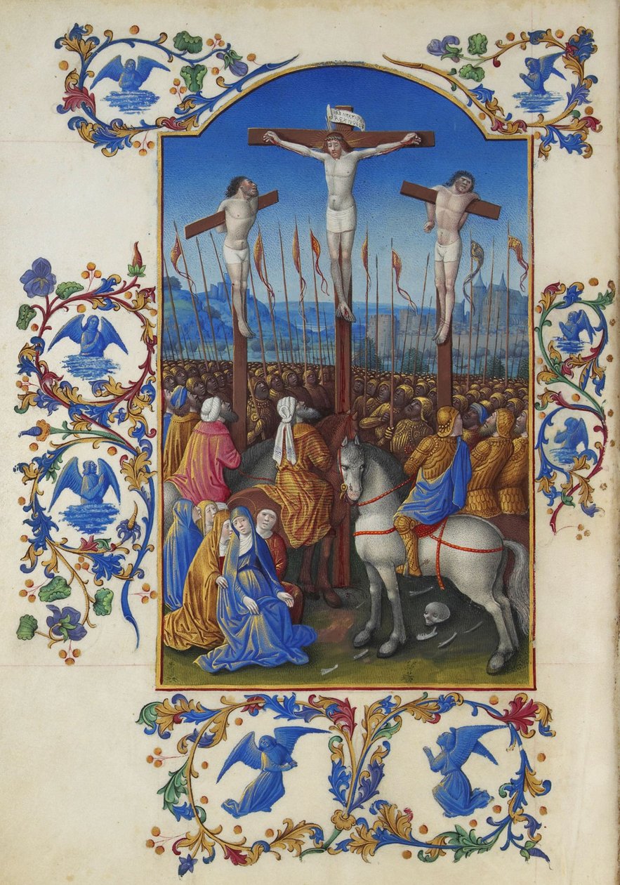 Les Très Riches Heures des Herzogs von Berry, Folio 152v - Die Kreuzigung von Unbekannt