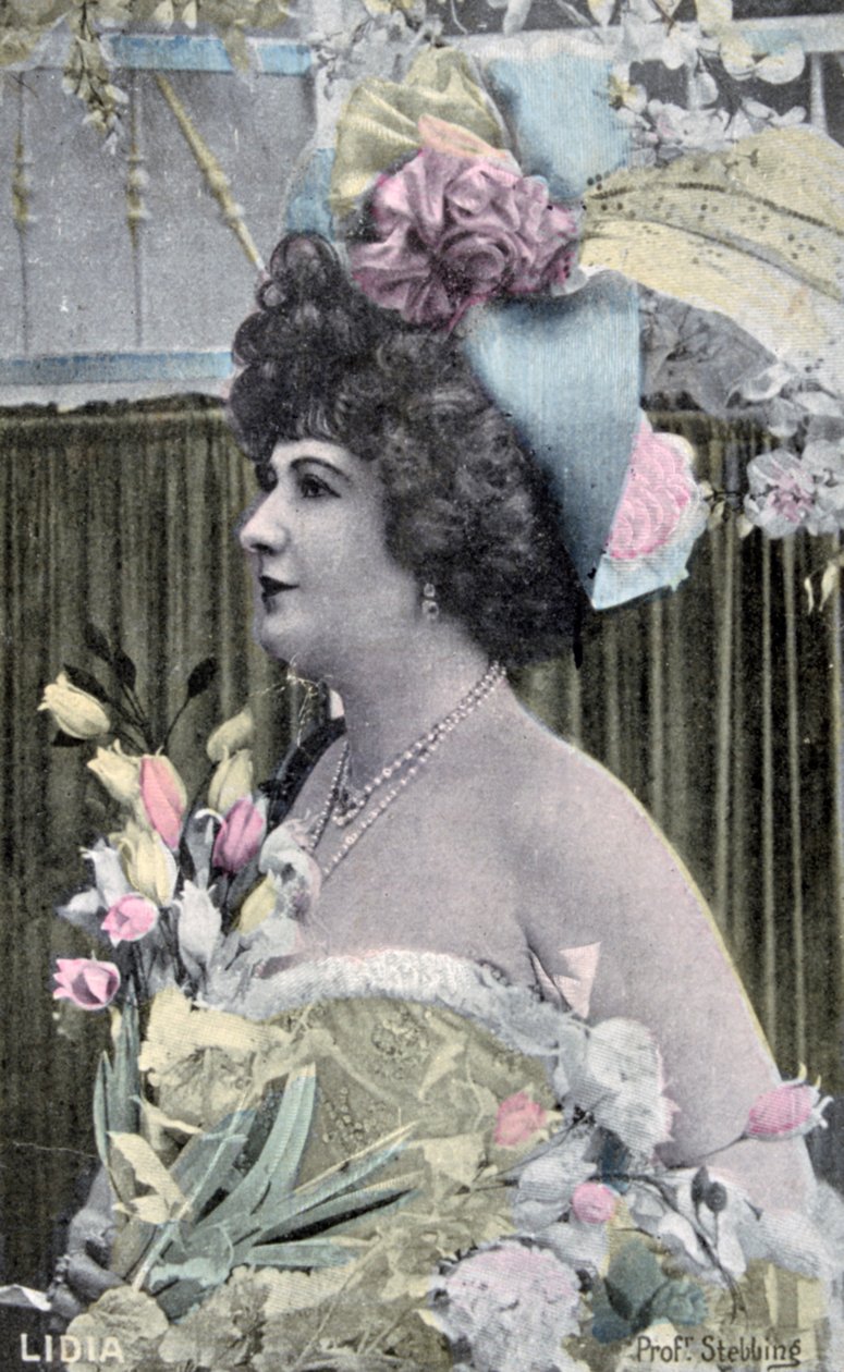 Lidia, Vintage-Postkarte aus Frankreich, ca. 1900 von Unbekannt