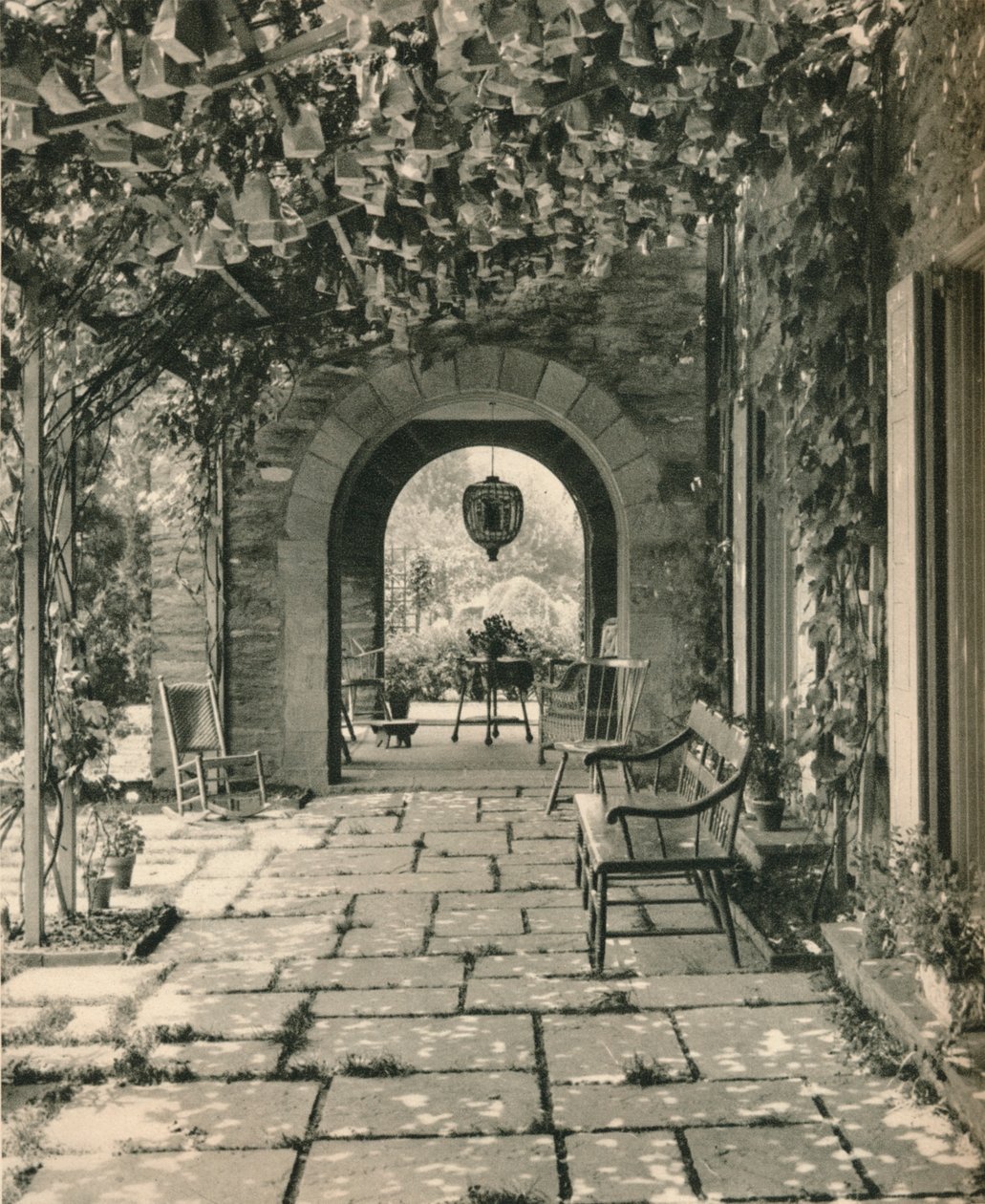 Lebende Terrasse, Landhaus von Mr. W. Griffin Gribbel, Chestnut Hill, Philadelphia, ca. 1928 von Unbekannt