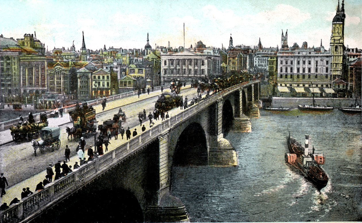 London Bridge nach der Erweiterung von 1904, London, 20. Jahrhundert von Unbekannt