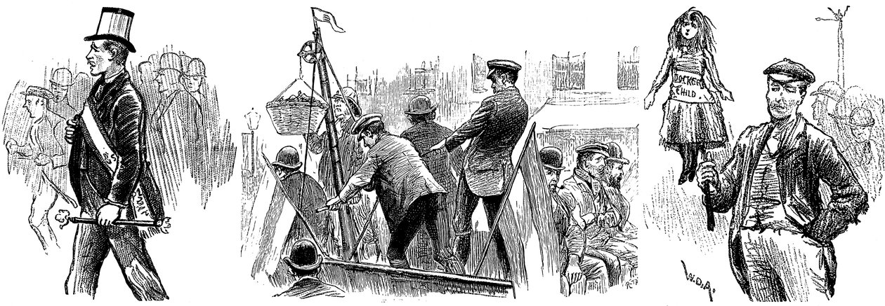 Londoner Dockarbeiterstreik, September 1889 von Unbekannt